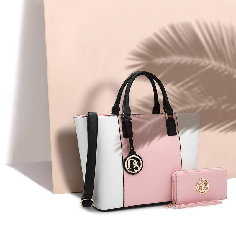 Dasein Satchel Purse Handbag for Women Large Shoulder Work Tote Bag With Matching Wallet - Image 2